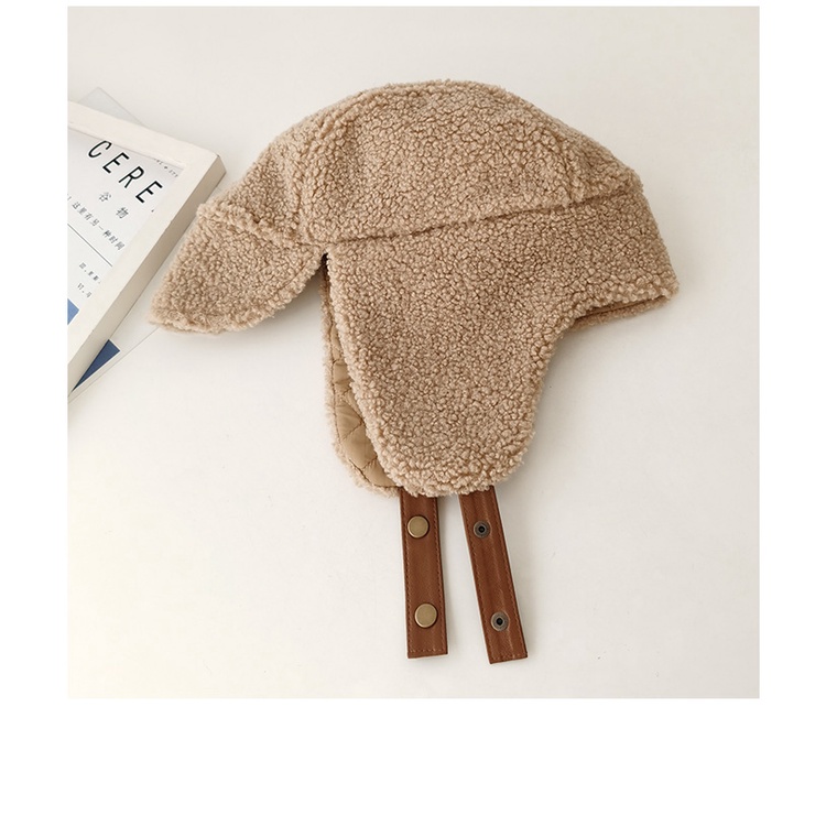 Mũ nhung lông cừu trơn màu kiểu nga dành cho nữ