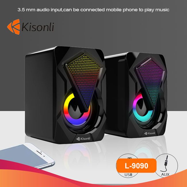 LOA KISONLI L-9090 (2C/BỘ) ĐEN 2.0