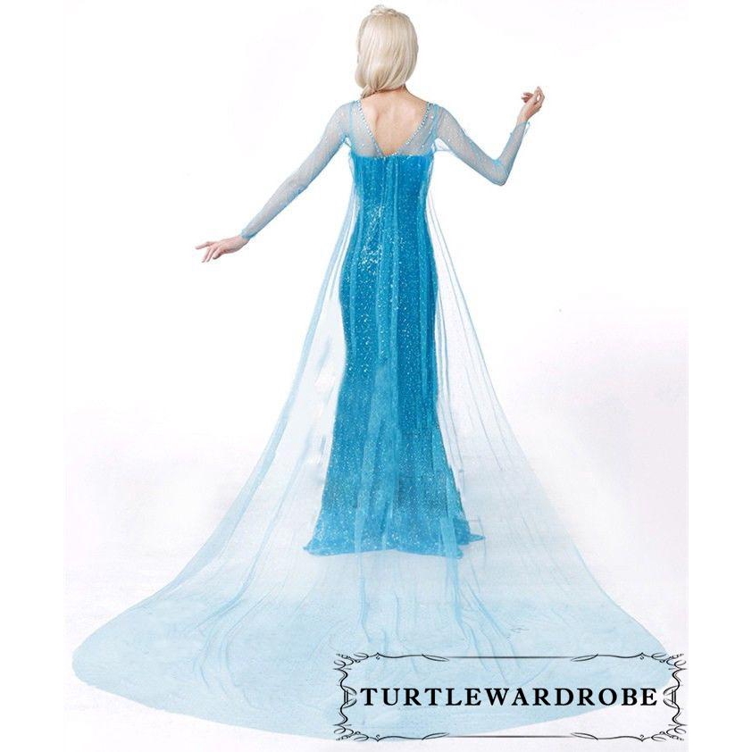 Đầm Dài Cosplay Nữ Hoàng Băng Giá Elsa