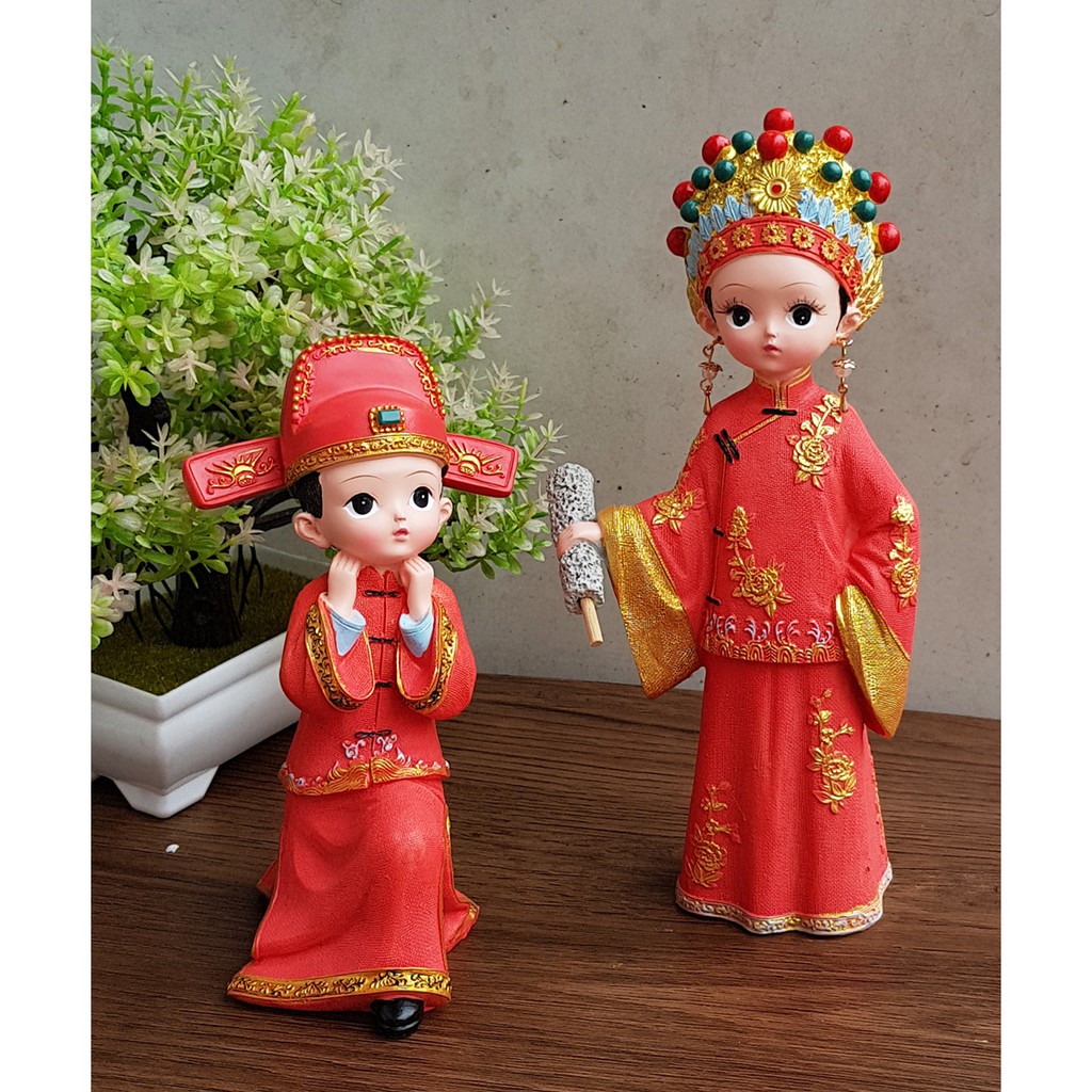 Cặp Tân Lang - Tân Nương 19cm mẫu Thương Cho Roi Cho Vọt
