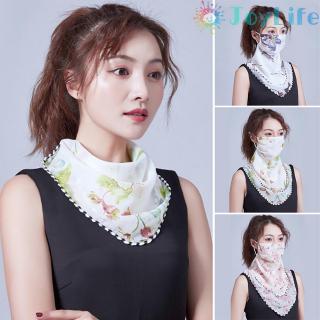 Khăn choàng cổ vải voan in họa tiết hoa che nắng dành cho nữ