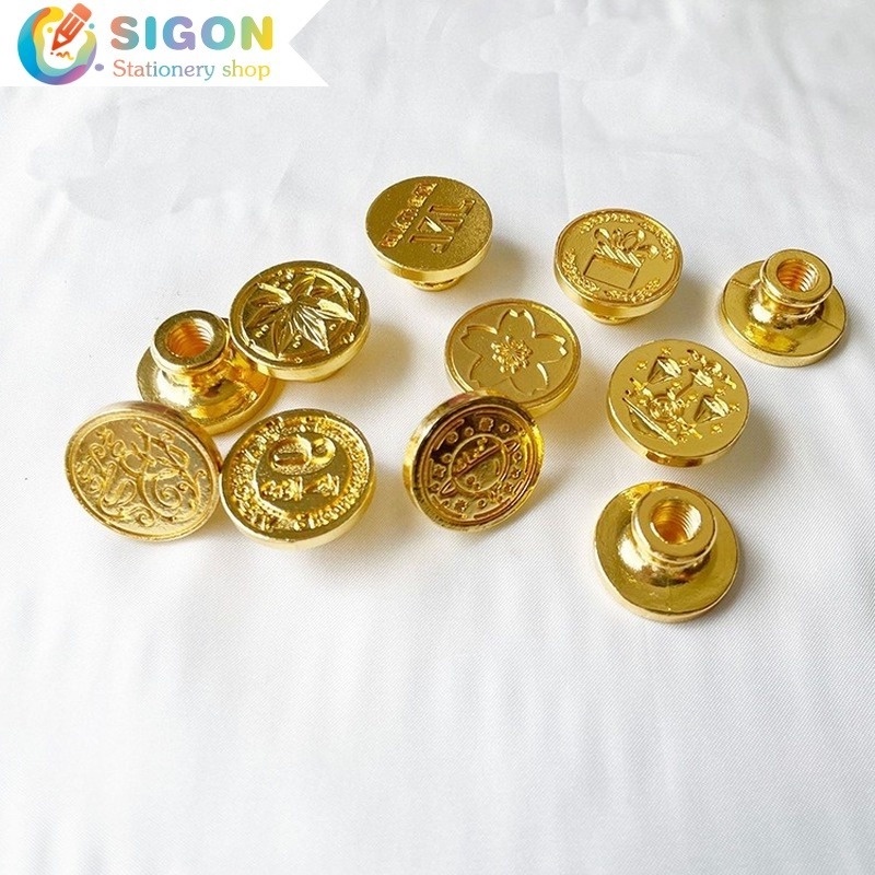 Con Dấu Sáp Niêm Phong Bì Thư Hình Tròn Phong Cách Retro Châu Âu