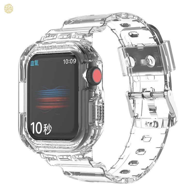 Dây Đeo Màu Trơn Tích Hợp Kính Cường Lực Cho Apple iwatch765