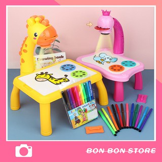 Bộ bàn máy chiếu đèn tập vẽ có nhạc cho bé
