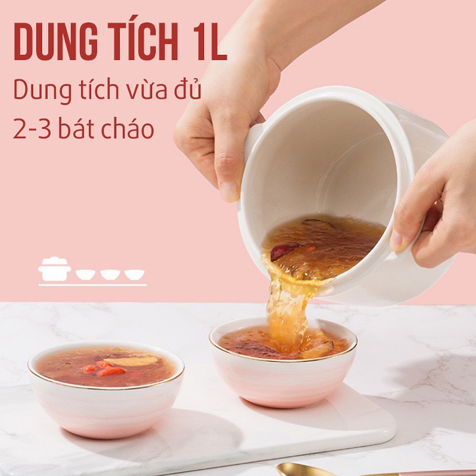 Nồi Nấu Cháo Chậm, Nồi Nấu Đa Năng, Nồi ăn dặm cho bé, hàng Seka chính hãng ( Bảo hành 24 tháng )