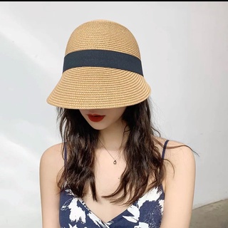 (HÀNG SẴN) Nón cói kiểu lưỡi chai phong cách Hàn Quốc, mũ cói vành rộng 13cm