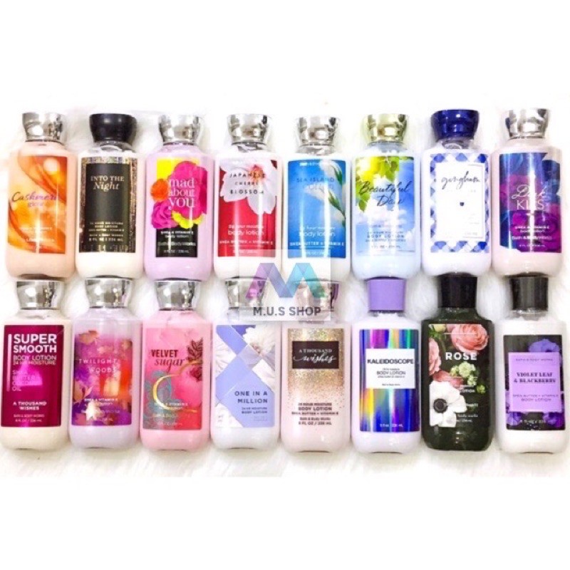 [Auth-Bill Mỹ] Bộ Sưu Tập Sữa Dưỡng Thể Body Lưu Hương Mịn Da Bath &amp; Body Works