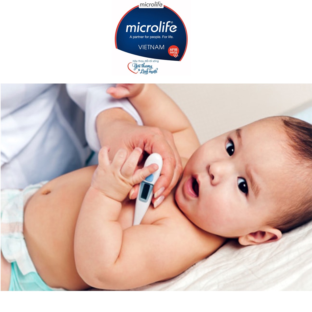 [Đo nhanh, 10 giây cho kết quả] Nhiệt kế điện tử Microlife MT200 - đầu mềm mạ vàng , chống kích ứng da