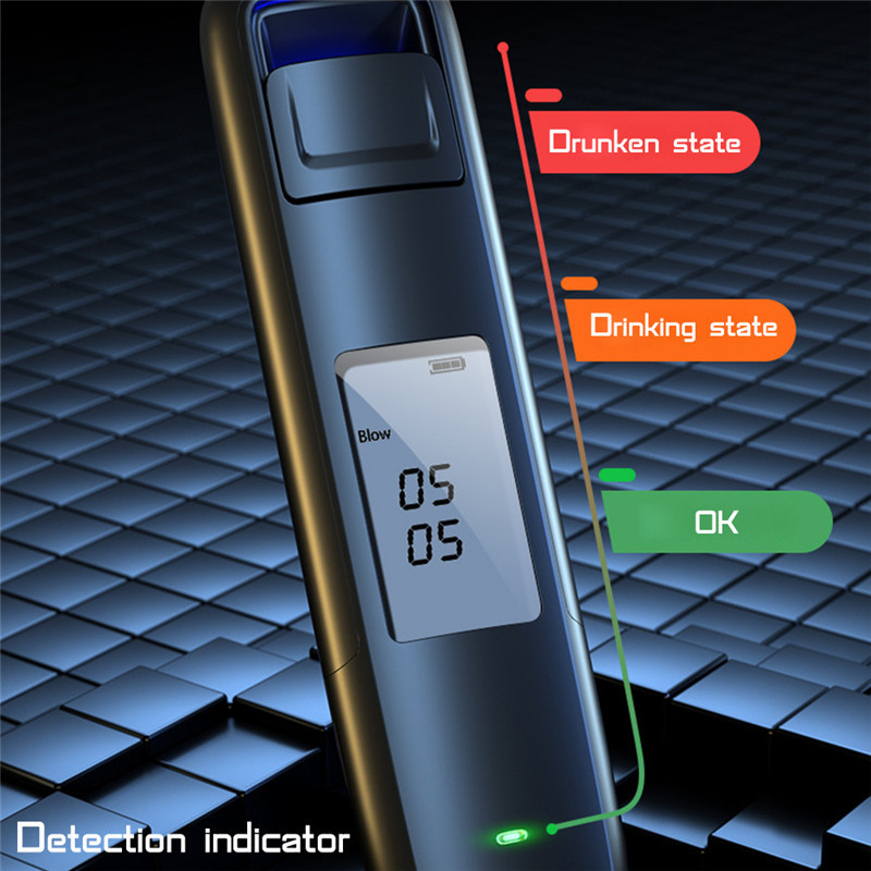 (Hàng Mới Về) Máy Đo Nồng Độ Cồn Có Màn Hình Hiển Thị Kỹ Thuật Số Usb Chất Lượng Cao