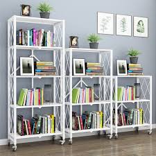 Bộ sản phẩm Kệ gấp 3 tầng thép cacbon chống gỉ 5 lớp - Thiết kế sang trọng, gồm 4 bánh xe, di chuyển dễ dàng, tải 80kg