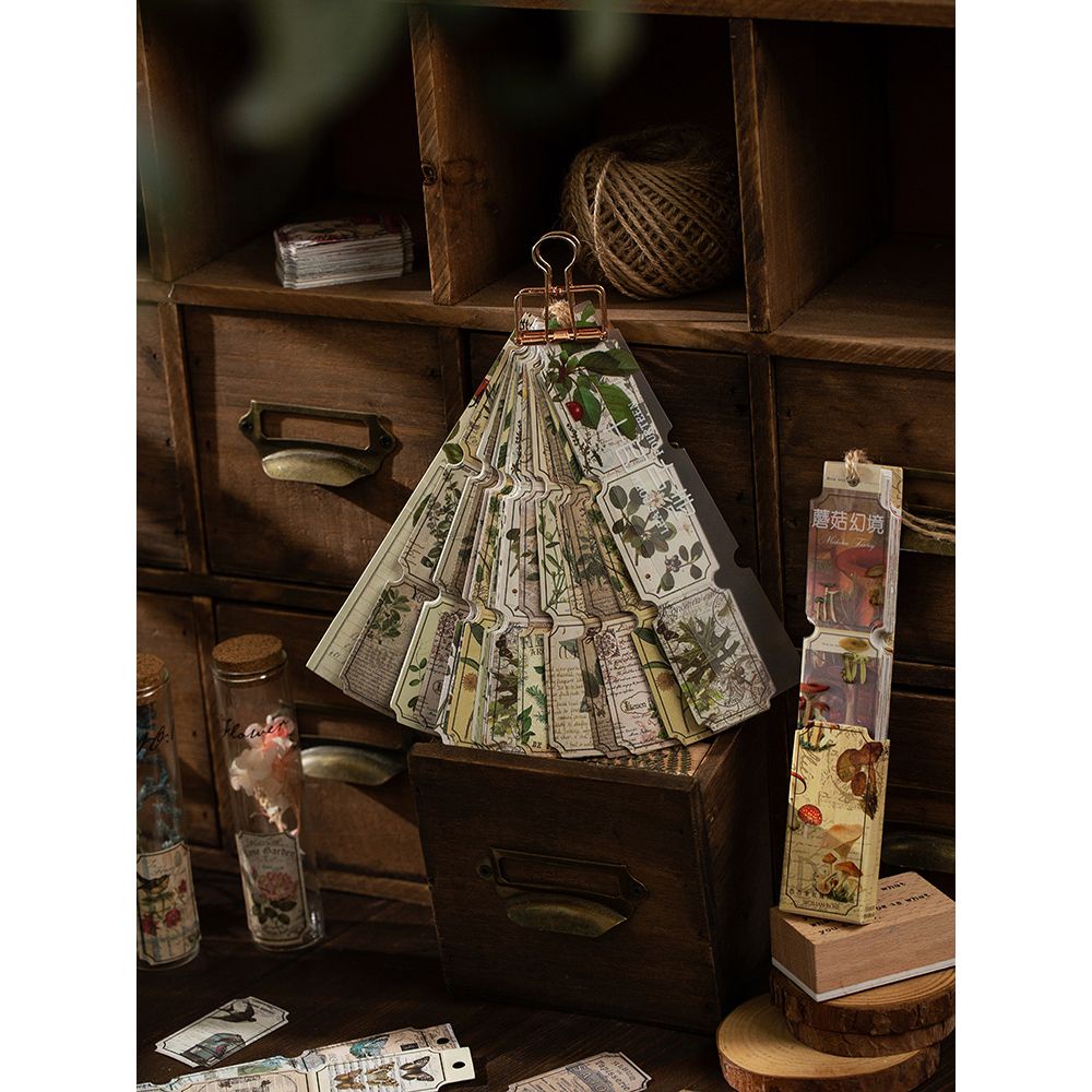 Miếng dán trang trí sổ tay hình hoa hồng phong cách vintage