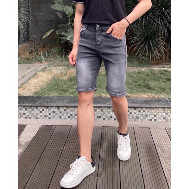 Quần Short Jeans Nam mẫu classic | Đen trơn, Đen Washed, Xám Washed