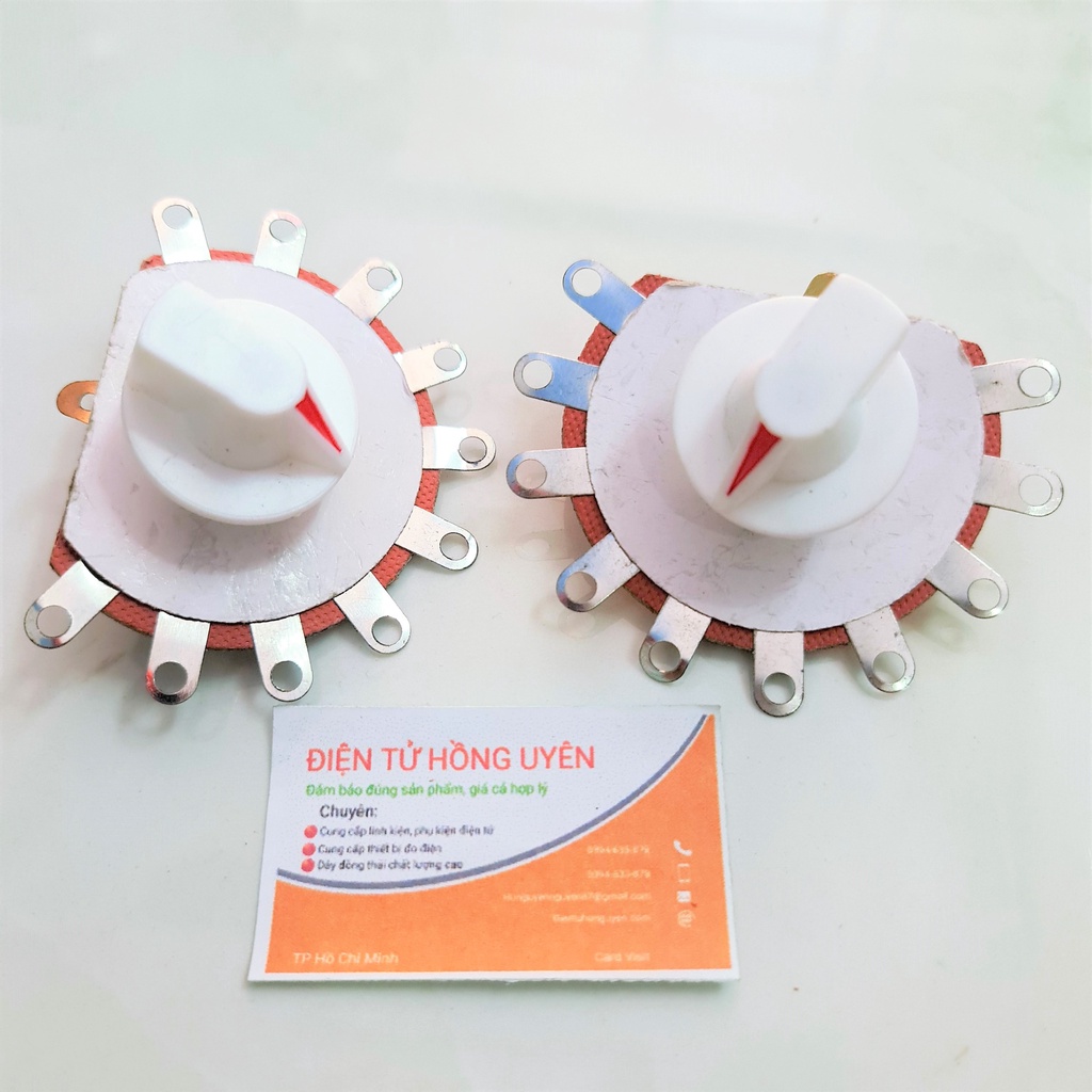 (2 cái) Công tắc 10 chấu - 10 chế độ. Chuyên dùng chỉnh nhiều cấp độ, nhiều điện áp cho máy cơ, sạc acquy...