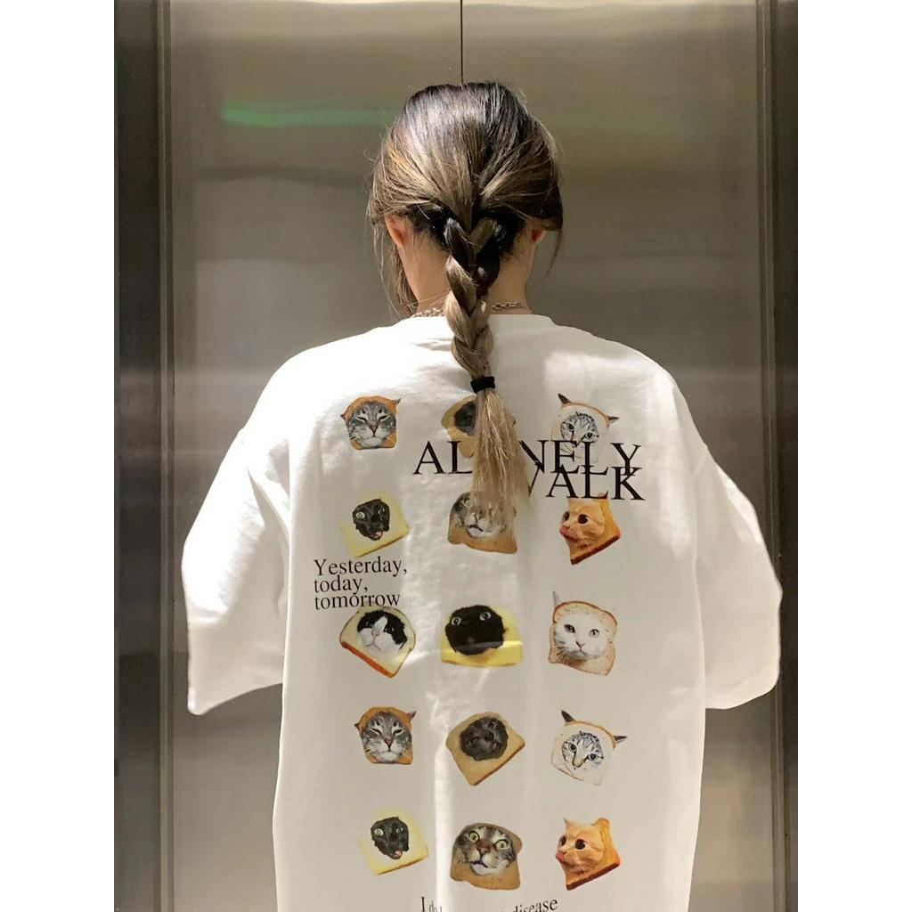 61842 Áo Thun Tay Ngắn Cotton Tinh Khiết In