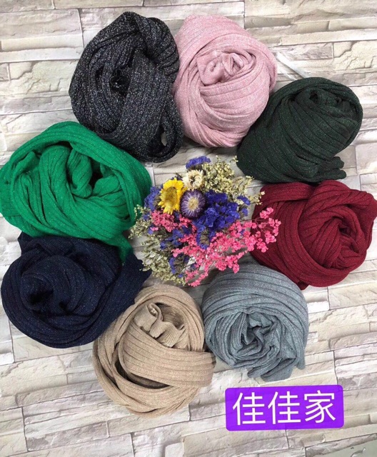 Đầm (váy) len tăm nhũ body cổ tròn (~110cm)