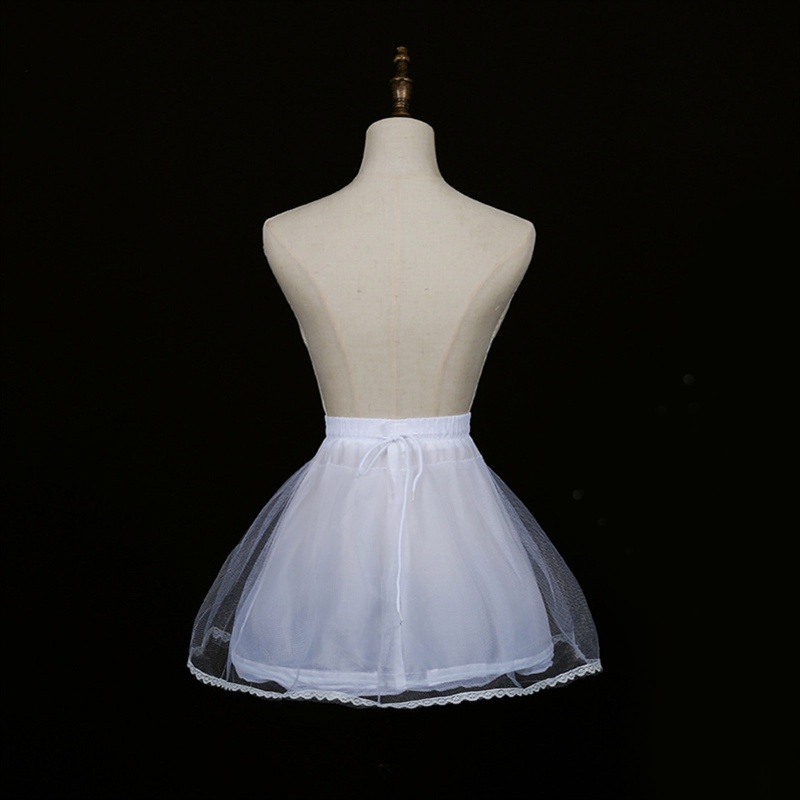 Chân Váy Xòe Ngắn 16 Inch Phối Ren Hoa Xinh Xắn Cho Bé Gái