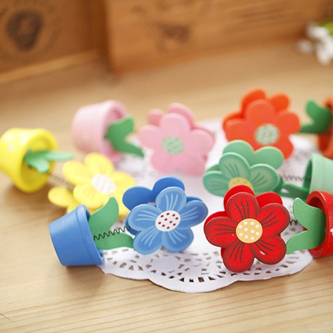 Kẹp ảnh, Kẹp Giấy Ghi Chú Hình Chậu Hoa Trang Trí Bàn Làm Việc - BEYOU