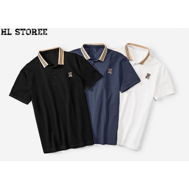 Áo thun Polo nam cổ bẻ thêu Gấu vải cá sấu Cotton xuất xịn, chuẩn form,sang trọng-lịch lãm | BigBuy360 - bigbuy360.vn