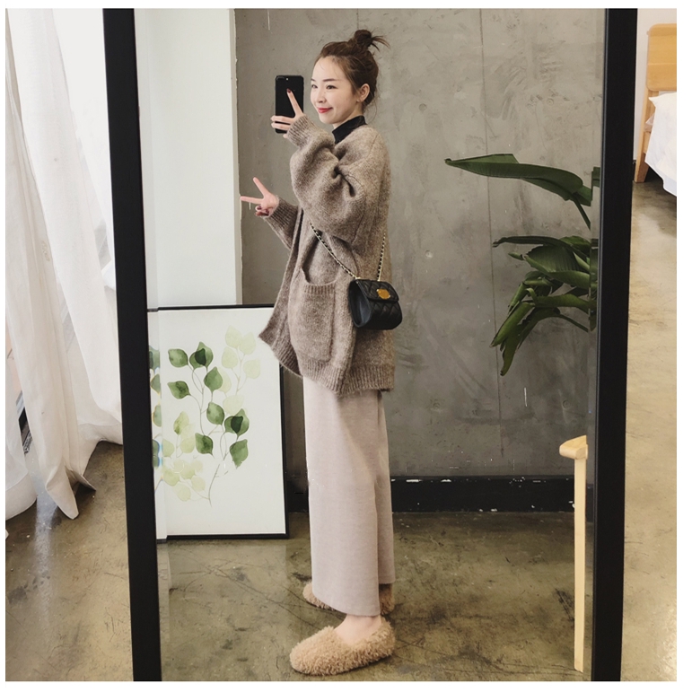 Áo khoác cardigan dáng rộng kiểu dệt kim thời trang dễ thương cho nữ | BigBuy360 - bigbuy360.vn