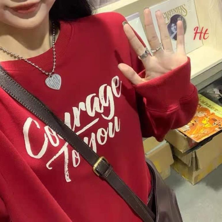 Áo swearter nỉ đỏ Cour ht