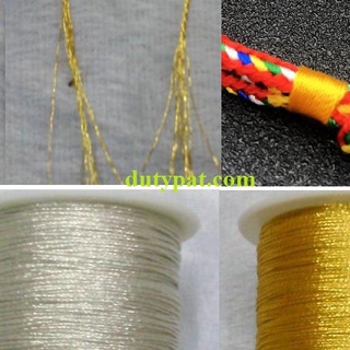 Cuộn chỉ kim tuyến vàng bạc đủ size 0.6-0.8-1mm