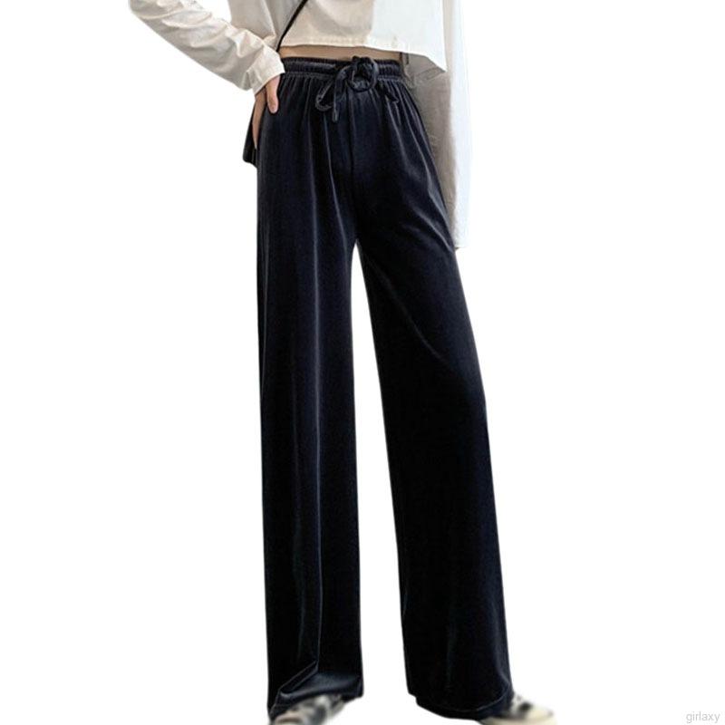 Quần Nhung Ống Rộng Phong Cách Hàn Quốc Trẻ Trung Dành Cho Nữ