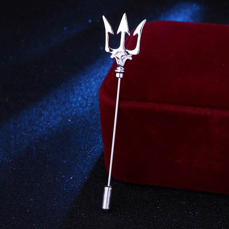 Ghim cài áo EFAN kiểu đinh ba màu vàng/ bạc thời trang cao cấp cho nam