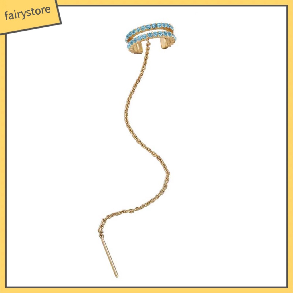 1 Khuyên Vành Tai Dáng Chữ C Đính Đá Thời Trang Cho Nữ