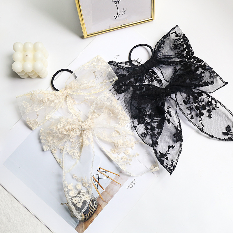elegant ribbon hairband black and white color wedding dating hair accessories for ladies girls