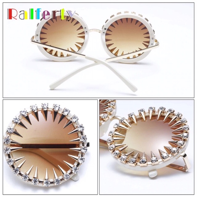 Kính mát hiệu Ralferty hình tròn  mặt trời đinh tán độc lạ 2019 !