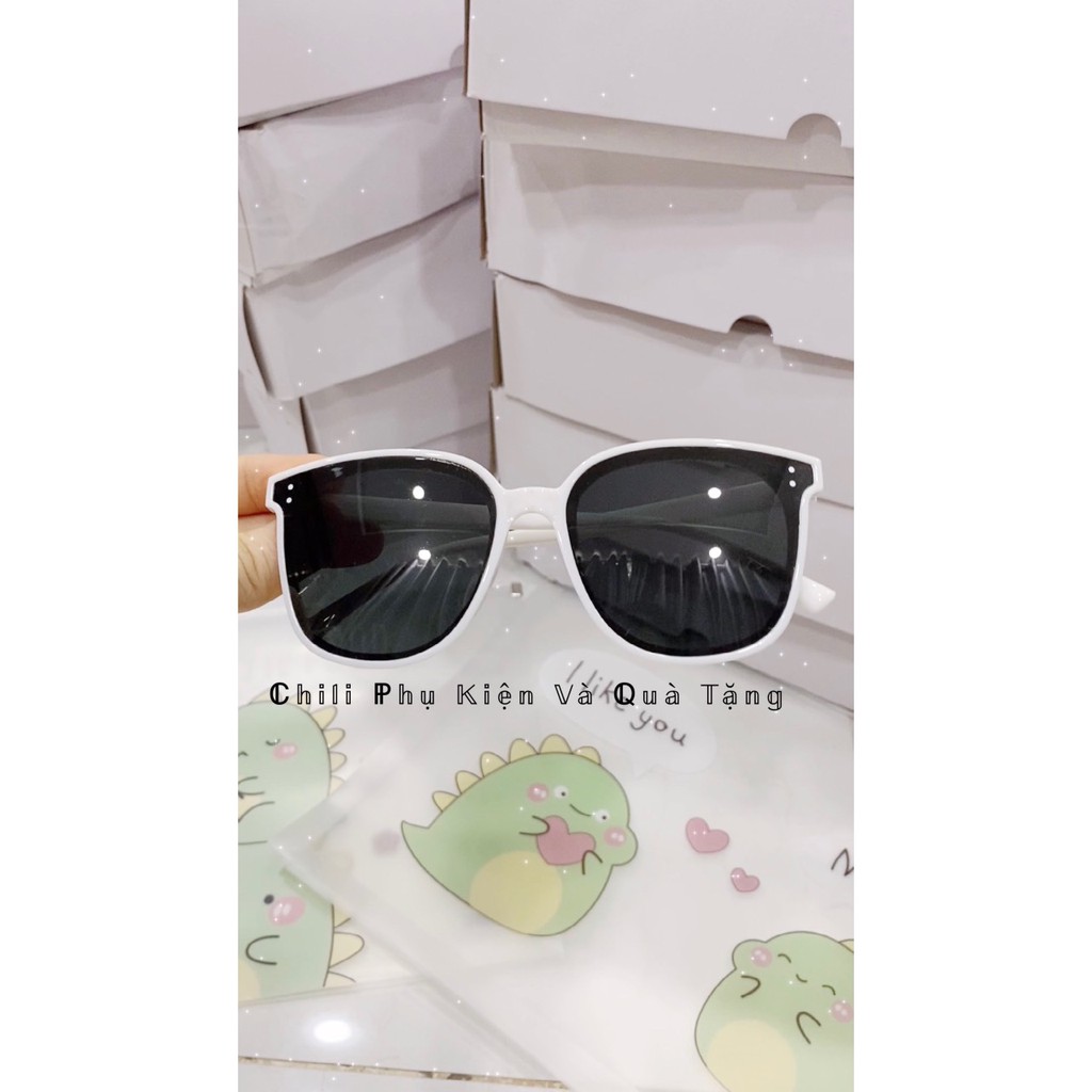 K8 - Kính mát nam nữ, mắt kiếng râm thời trang chống nắng du lịch màu trắng 2 chấm dọc | BigBuy360 - bigbuy360.vn
