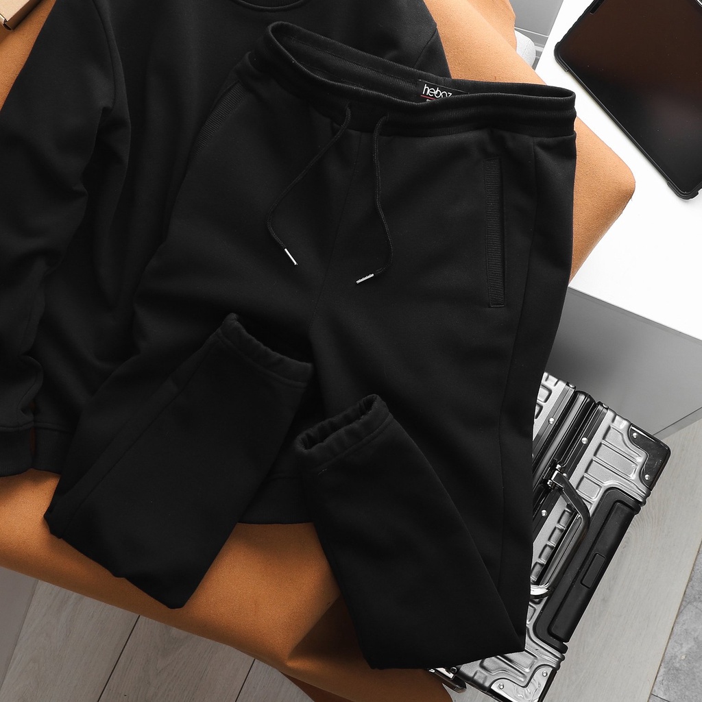 Quần jogger trơn nam basic HEBOZ 3M new, chất nỉ co dãn, ống bo chun phong cách trẻ trung - 00001141