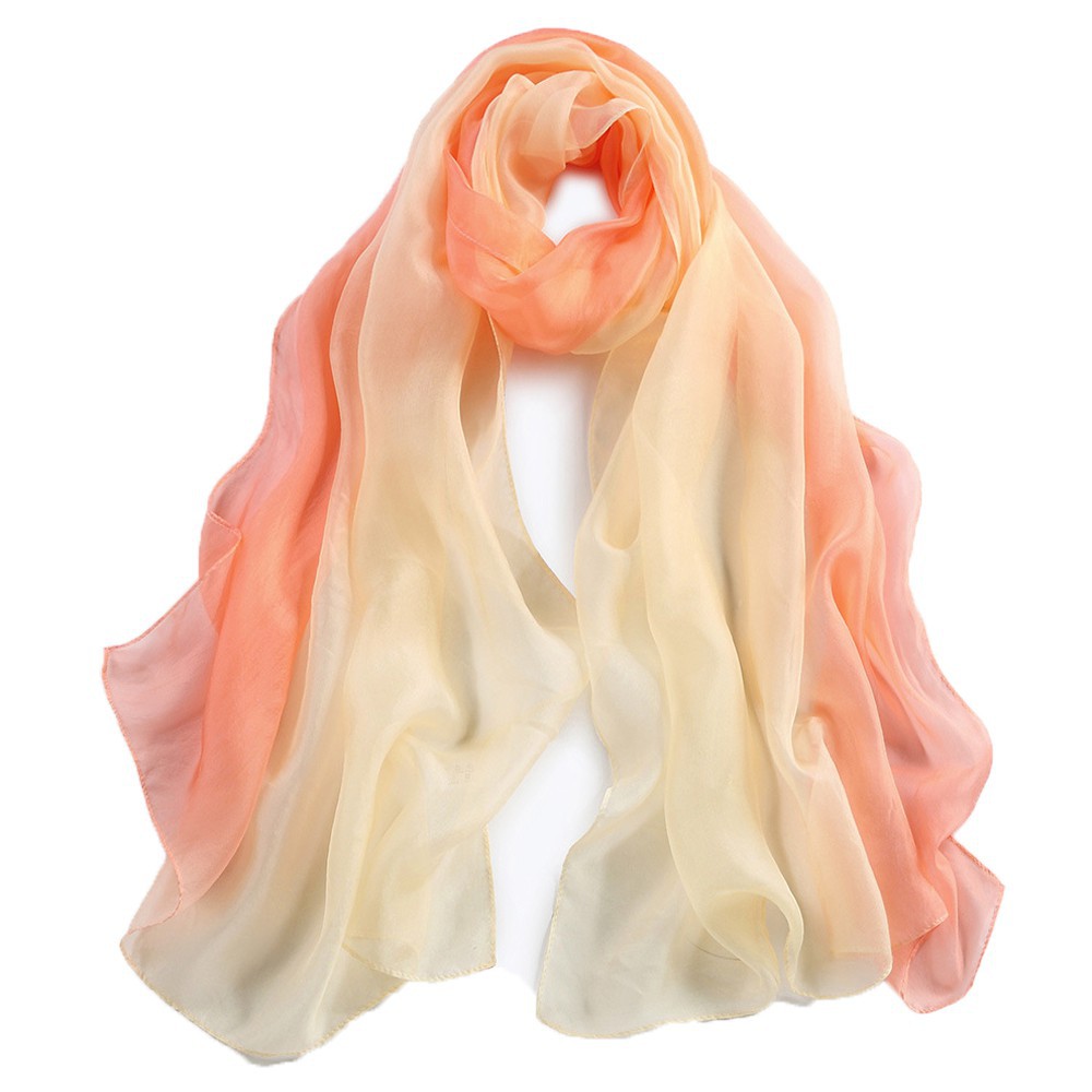 Stylish Gradient Color Women Silk Shawl Scarf | BigBuy360 - bigbuy360.vn