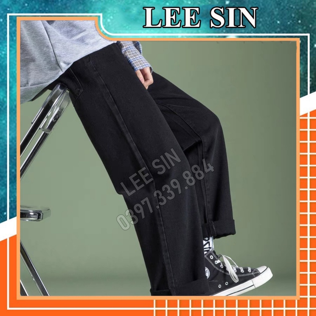 Quần jean nam Baggy rộng , Quần jean trơn ống suông, rộng nam HÀNG CAO CẤP LOẠI 1- Kèm ảnh thật - Lee Sin