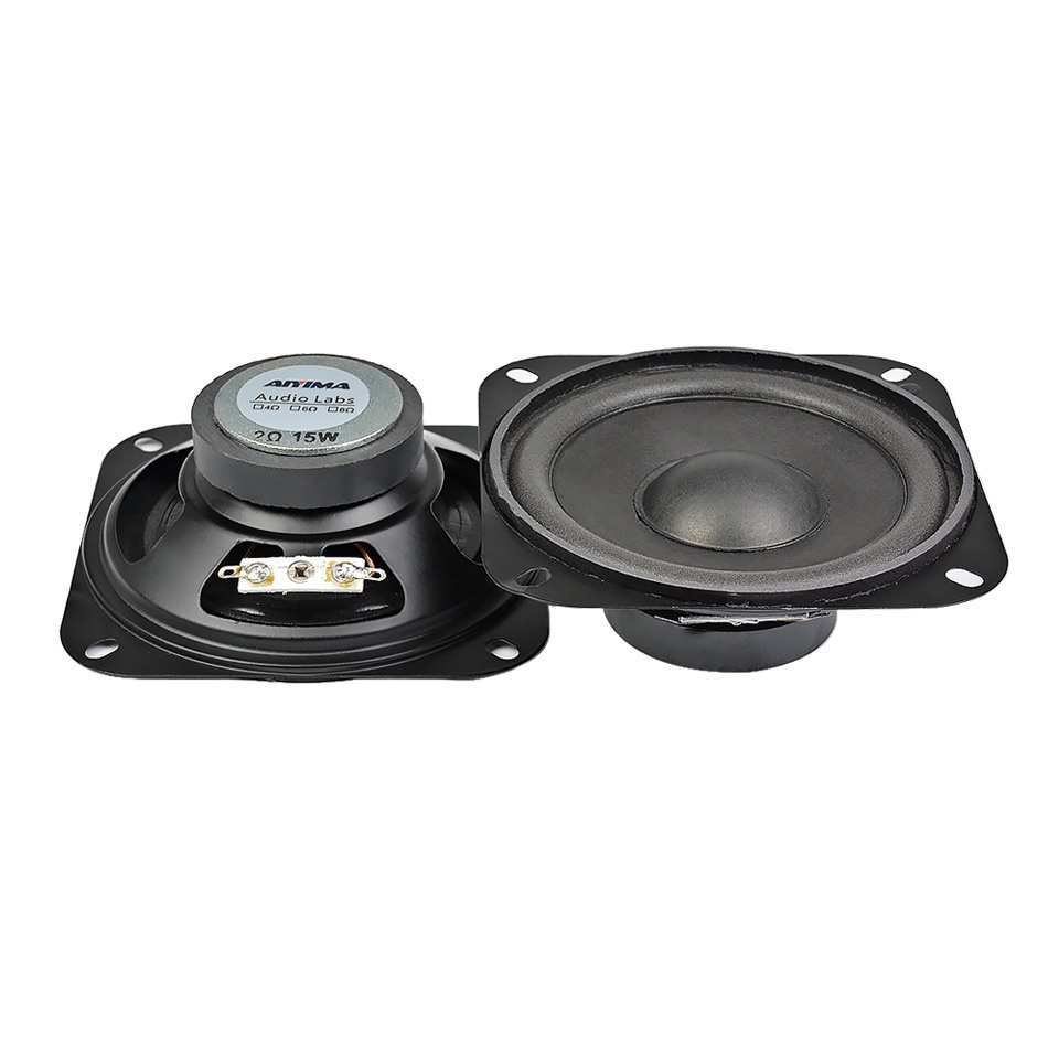 Set 2 loa âm thanh AIYIMA 4 inch 2 Ohm 15W khung vuông nhỏ gọn