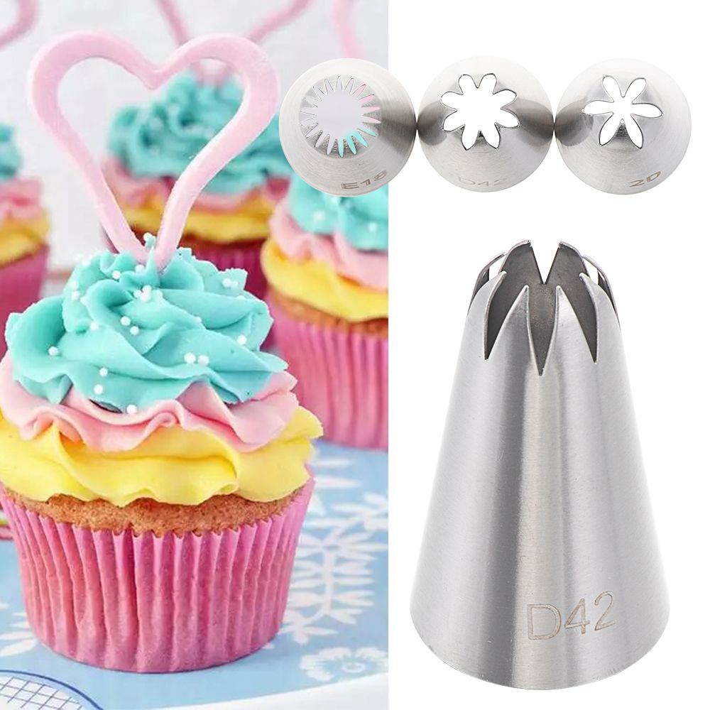 Bộ 3 Đầu Bắt Bông Kem Trang Trí Bánh Bằng Thép Không Gỉ