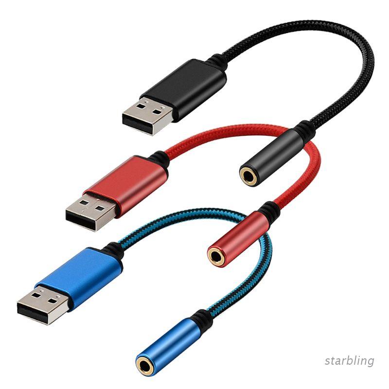 Cáp Chuyển Đổi Âm Thanh Usb Sang 3.5mm Dài 0.2m / 1m 2 Trong 1 Cho Tai Nghe Apple