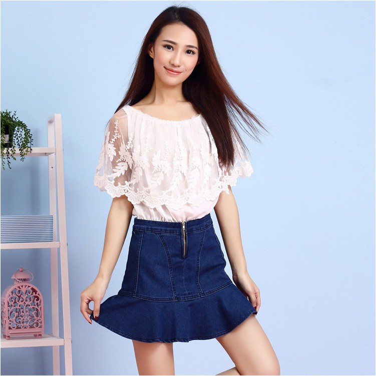 Chân váy jean đuôi cá | BigBuy360 - bigbuy360.vn