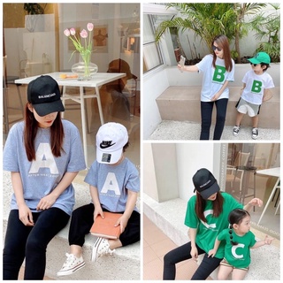 Áo đôi mẹ và bé - áo gia đình chữ A,B,C Size từ 9kg đến 75kg