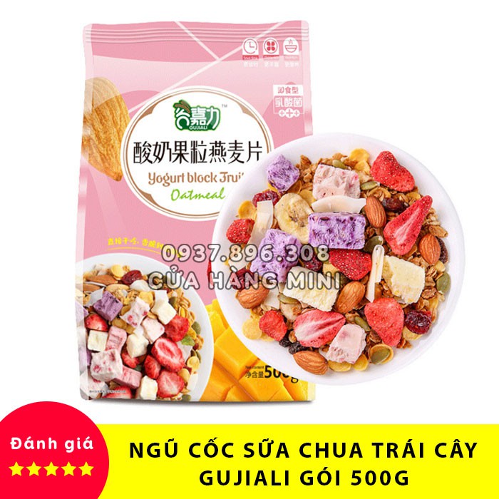 【HOT】 Ngũ Cốc Sữa Chua Ăn Kiêng Tăng Giảm Cân Mix Hoa Quả Yogurt Block Fruit - 500g