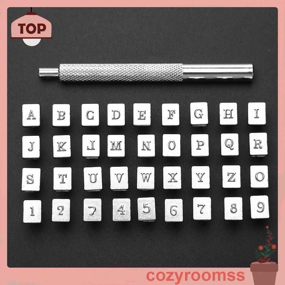 Cozyroomss 36pcs Steel Punch Alphabet Letter Number Set Metal Leather Tool
