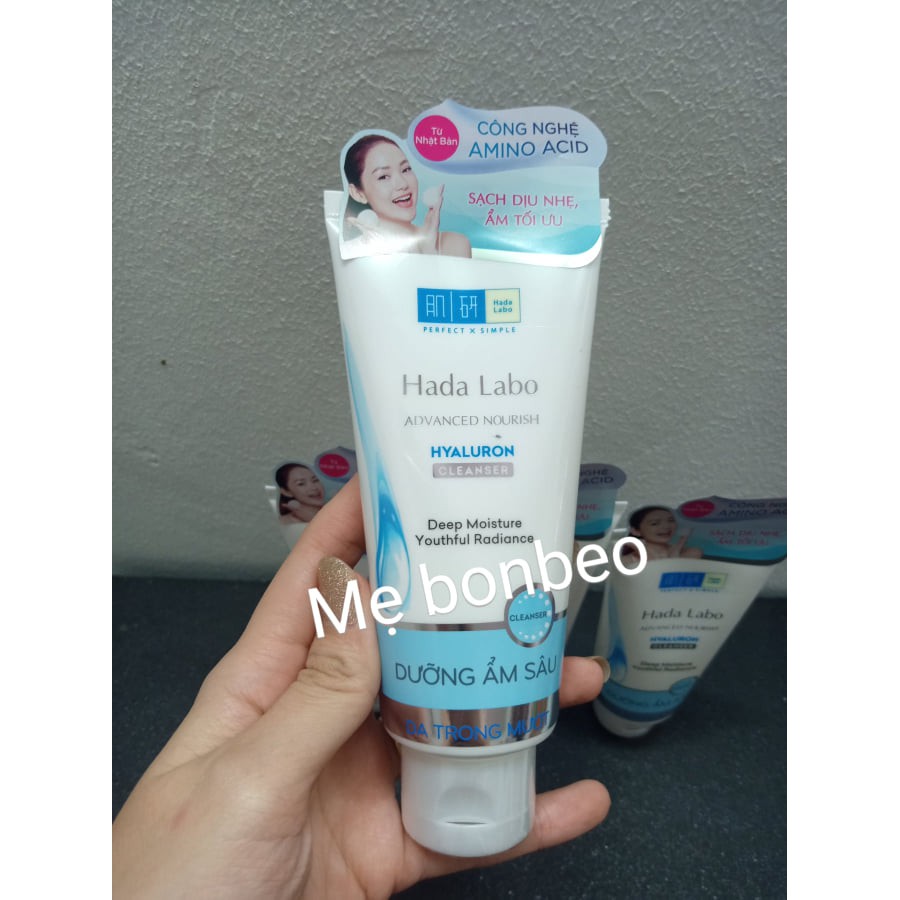 (Mẫu mới) Sữa rửa mặt dưỡng ẩm tối ưu Hada Labo Advanced Nourish Cleanser 80g | BigBuy360 - bigbuy360.vn