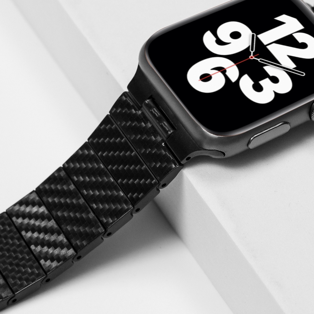 Dây Đeo Bằng Sợi Carbon Siêu Nhẹ Chống Thấm Nước Cho Đồng Hồ Apple Watch Series 7 45mm 44mm 41mm 38mm Series 7 6 SE 5 43