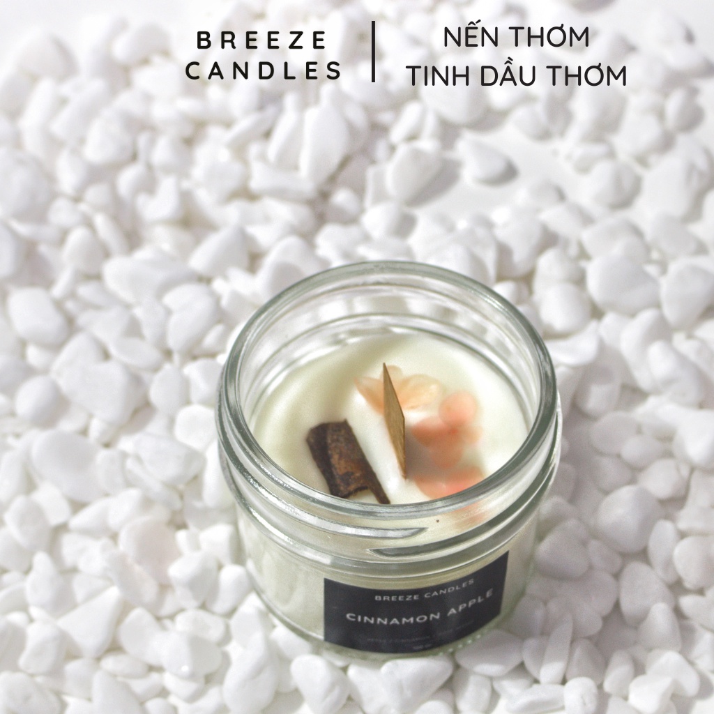 Nến thơm thiên nhiên hương ngọt ấm của táo, quế và gỗ hồng - CINNAMON APPLE - 100gr