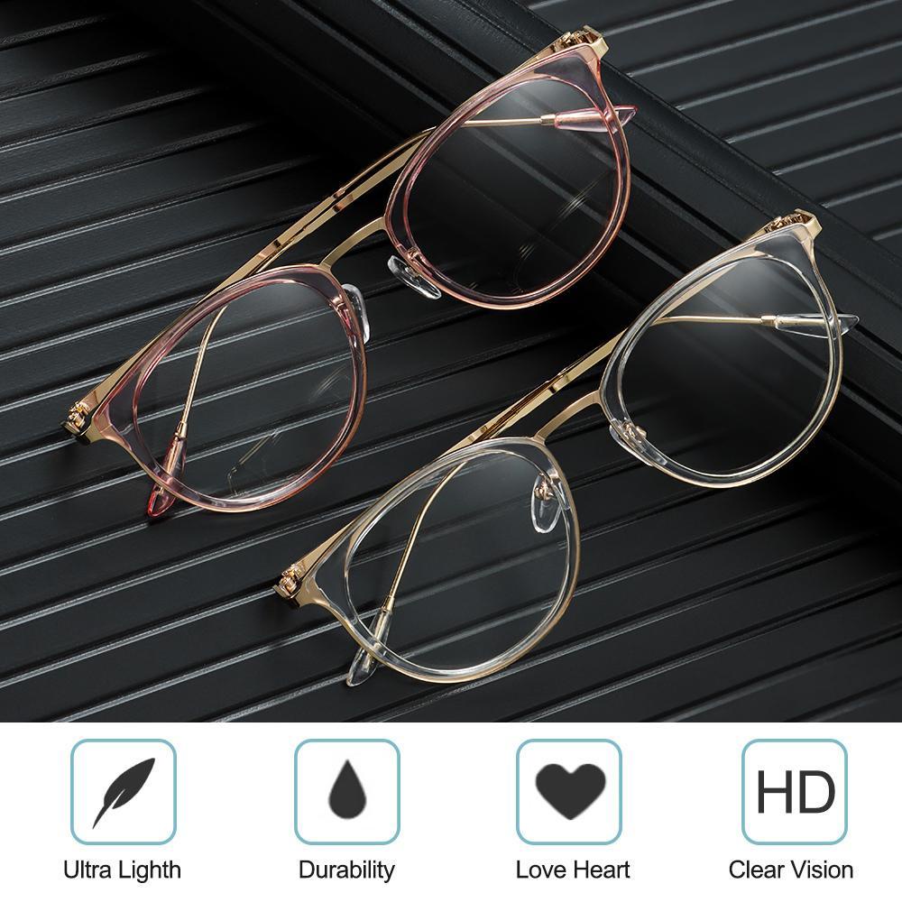 Mắt Kính Gọng Tròn Siêu Nhẹ Trong Suốt 1 Cái