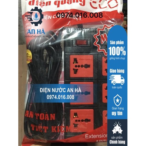 Ổ CẮM ĐIỆN QUANG 6Lỗ 2 Mét, 5Mét