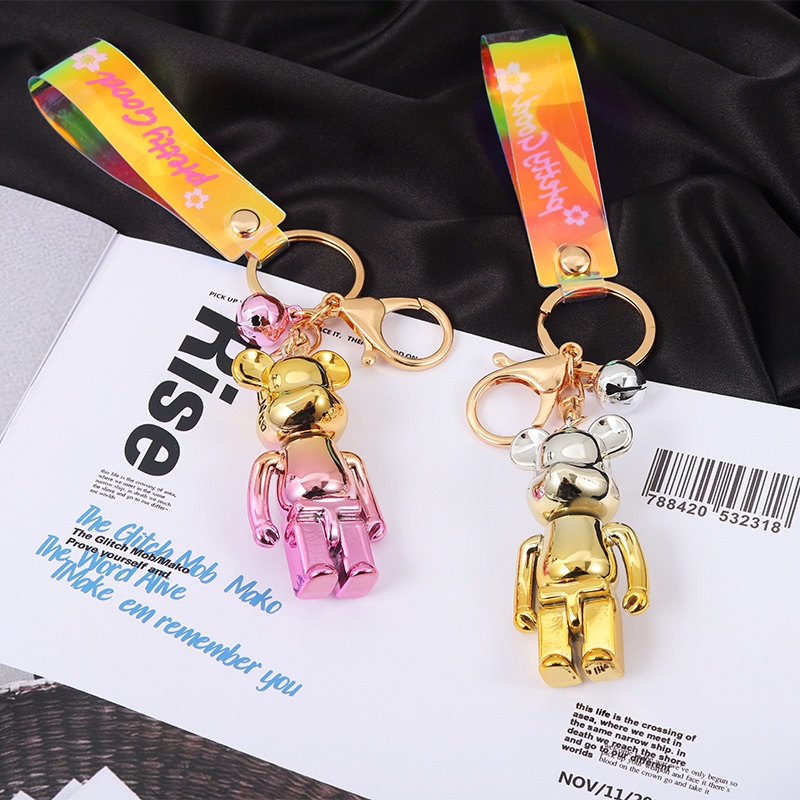 Móc Khóa Hình Gấu Phối Màu Gradient Dễ Thương HKD37