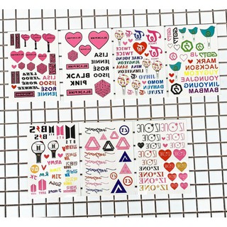 Hình xăm logo Bangtan Got7 Twice Seventeen