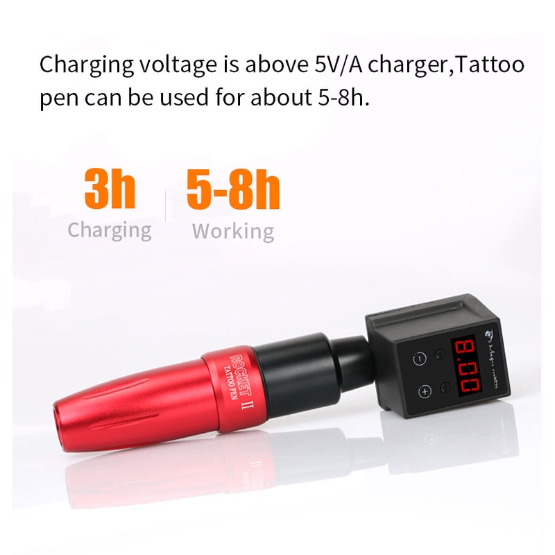 Máy Xăm Hình Mini Không Dây WX-1 Cổng RCA/DC Kèm Phụ Kiện