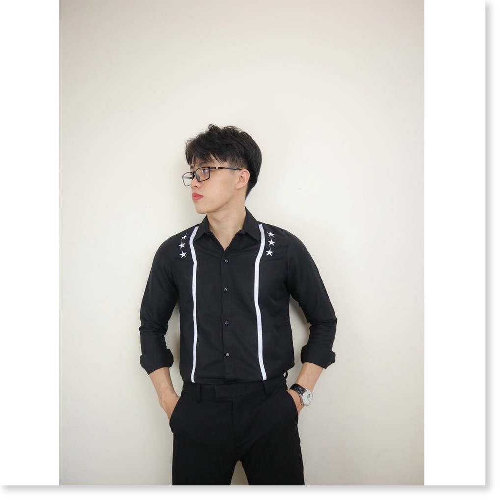 Áo sơ mi in thêu dài tay nam nữ cực đẹp phù hợp phong cách thời thượng KME FASHION